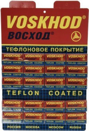 Caja con 100 navajas doble filo Voskhod