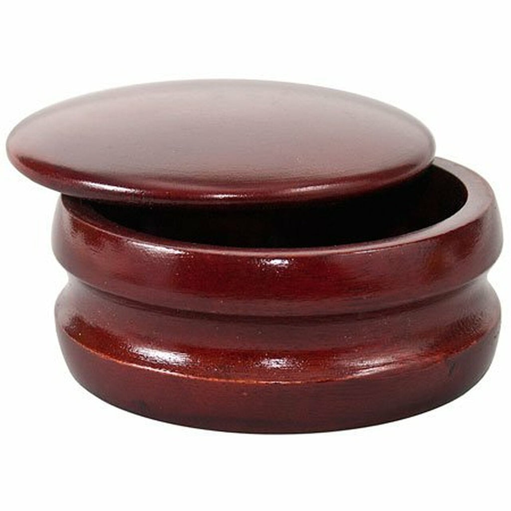 Jabonera de madera color rojo para jabones en pastilla de 8 cm x 3 cm
